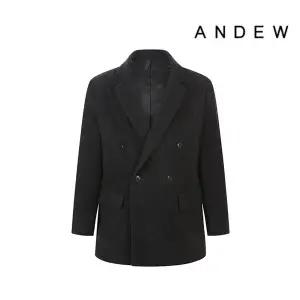 코리타 남성 따뜻한 캐시미어 헤링본 더블 하프코트