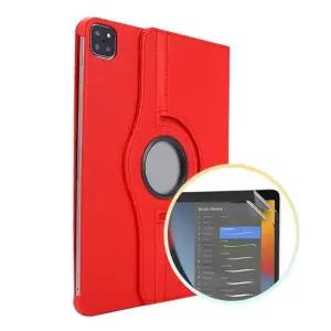 아이패드 미니 6세대 회전 케이스+종이질감 필름 2매