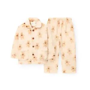 [오르시떼](김해점)아동 G126 크리미베어 긴소매 파자마 세트