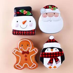 ( )D10 육천 크리스마스 모양 틴케이스 4개세트