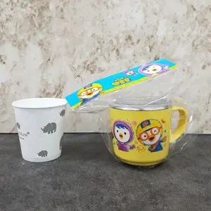 [골드스마일]유아용 논슬립 투명 뚜껑 스테인리스 캐릭터 컵