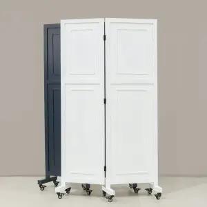 심플리스 웨인스 코팅 이동형 2단 파티션 (1650) 가벽 바퀴 사무실 가림막 원목 이동식 접이식 인테리어 칸막이