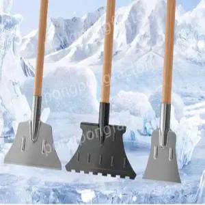 빙판 삽 제빙 철제 얼음 깨는 치우는 장비 제설 도로 쇄빙 작업 눈밀대 청소 농장 교란
