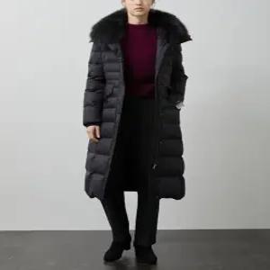 올리비아로렌 / 폭스 벨티드 롱 다운 패딩 VVPKD4WB161 / 애플아울렛 ( 올리브 블랙 )