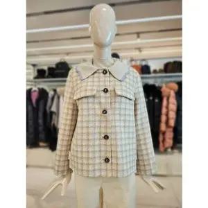 [갤러리아] 크로커다일레이디 탈부착 카라 체크 핸드메이드 코트 CLEWCT103