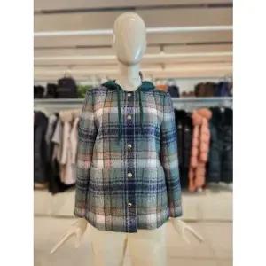 [갤러리아] 크로커다일레이디 탈부착 후드 체크 코트 CLEWCT107