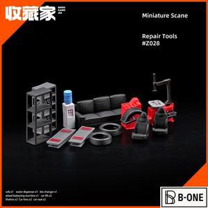 키카모드 164 스케일 모델카 자동차 정비소 도구 장난감 액세서리 다이캐스트