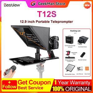 데스뷰 T12S 휴대용 대형 화면 텔레프롬프터 효율적인 기능 구조 DSLR/미러리스 HD 반사