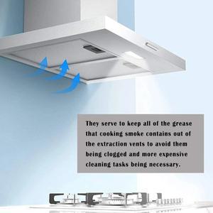 주방 조리기 후드 필터, 금속 메쉬 추출기 벤트 알루미늄 흡인기 320x260mm, 2 개