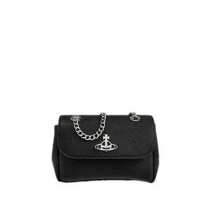 [비비안웨스트우드] 여성 사피아노 바이오 그린 스몰 퍼스 크로스백 블랙 5C01000CWS0021 N401