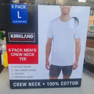 커클랜드 반팔 면티 6매 라운드 티셔츠 남성 면 무지 기본티