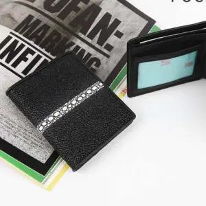 남성 가오리 중지갑 반지갑 가죽 지갑 블랙