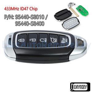 커넥터5버튼 스마트 리모컨 자동차 키 433MHz ID47 칩 현대 호환 팰리세이드 2019 2020 2021용 P/N 95440-S