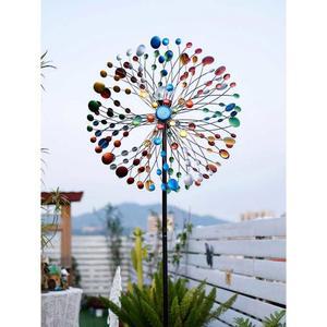 전원주택 바람 풍량계 민들레 풍향계 배터리) 풍력 U34 2m 지지대 빈티지 조형물 대문