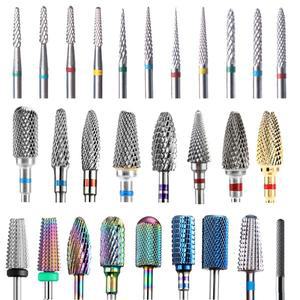 프로 세라믹 카바이드 텅스텐 네일 드릴 비트 커터 테이퍼 모양 릴 젤용 스트레이트 컷