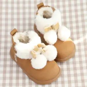 귀여운 털 안감 유아 겨울 방울 부츠 (140-160)
