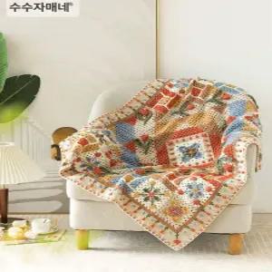 블랭킷 뜨개질 도안 손뜨개 코바늘뜨기 가정용 담요 모티브 뜨개 패키지