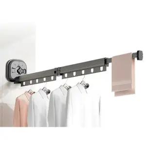 무타공 흡착식 빨래 건조대 블랙 2단 발코니 캠핑 흡착식건조대 흡착빨래건조대