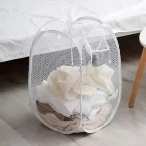 빨래 베이직 매쉬 바스켓 세탁 올데이 바구니 접이식 세탁바구니 이동식빨래바구니