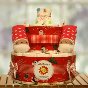 기저귀케이크2단 성탄절 아기탄생 100일 첫생일선물