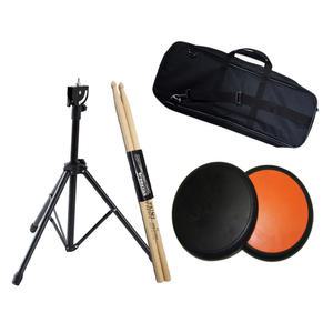 루딕 드럼 연습패드 가방 패키지 셋트-실리콘 패드 8인치+사각형 가방+루딕 전용 스탠드+스틱1조