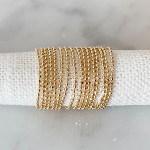 14K골드 1.0mm 미라볼실반지/컷팅실반지 체인 볼 커플링