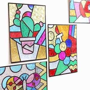 민화 포일아트/팝아트 포일아트/만들기재료/색종이/그림그리기/칼라클레이