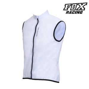 [폭스레이싱] 윈드 베스트(FRVS-119)화이트 자전거의류 라이딩 상의 조끼 남녀공용