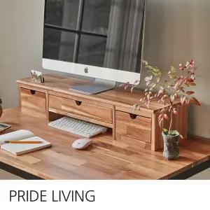 원목 모니터 받침대_서랍형(대)/듀얼모니터받침대/컴퓨터모니터받침대/수