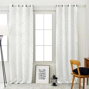 [라이크홈]고밀도 암막커튼 아일렛형 트윙클 중형 2P 화이트