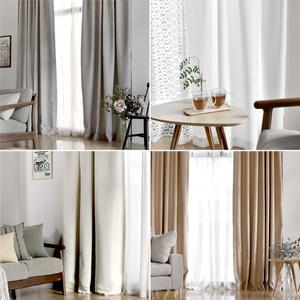 호텔식 거실 암막커튼 화이트 린넨 안방 작은창 현관 창커튼