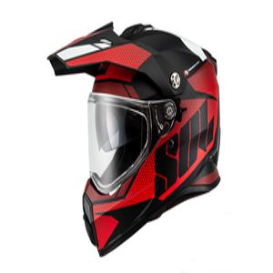 SOL SS-2P 램블러 무광블랙/레드 오토바이헬멧 듀얼스포츠