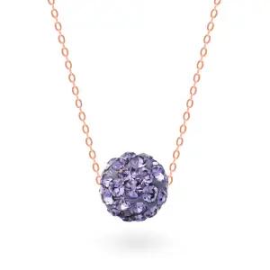 14K 로즈골드 목걸이 탄생석 컬러 미러볼 12월 탄자나이트