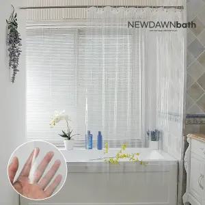 PEVA 방수 투명 욕실커튼 화장실 샤워커튼 고리포함