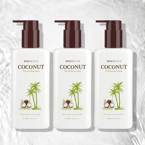 스포메틱스 유기농 엑스트라버진 코코넛 오일 보습 로션 300ml 3개입