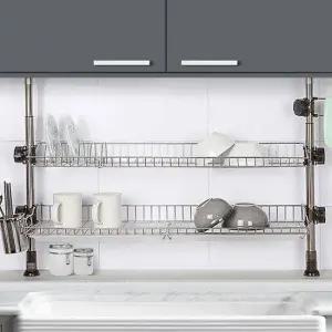 H-기둥식식기건조대 800 2단 주방용품 싱크대선반 접시꽂이