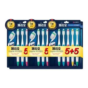 [창고대개방] 페리오 오리지널 칫솔 부드러운모, 5입+5입, 3개