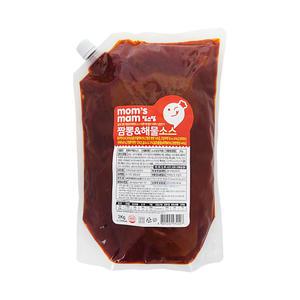 맘스맘 짬뽕해물소스 2kg 전골 짬뽕 해물 국물요리 대용량소스