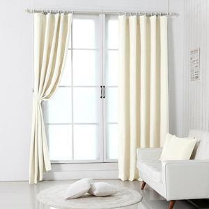 [라이크홈]고밀도 사계절 암막커튼 핀형 긴창 크림아이보리