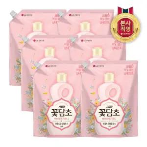 [엘지생활건강]샤프란 꽃담초 섬유유연제 연꽃 리필 1.6L x 6개