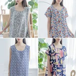 프리미엄 그린인견 여름 홈 반팔 민소매 원피스 (출고가 13,700원)