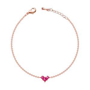 [메리그린]로즈골드 패션 블루밍하트 체인 팔찌