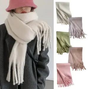 엔비 솜사탕 머플러 무지 니트 숄 목도리