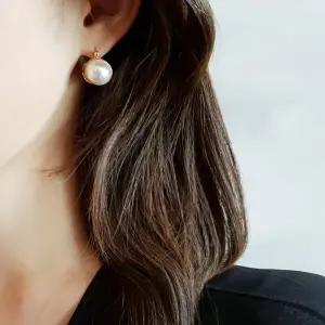 [하프클럽/]여자 청순 진주귀걸이 알바 원터치 이어링