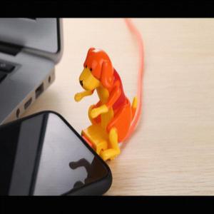 험핑 개 충전기 케이블 라인 귀여운 전원 날짜