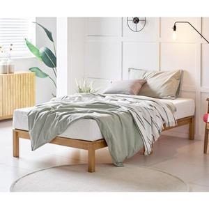 [자르파라]통깔판 오픈형 무헤드 원목 슈퍼싱글 침대 프레임 / 심플 클래식 모던한 성인 가구 틀