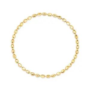 [비앤비골드] 14K/18K 심플 컷팅 팔각볼 열송이 체인실반지0.6mm IRR37419