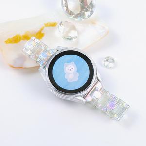 타임스토리 디먼트 갤럭시워치7 6 5 4 3 호환 오로라 투명 스트랩 밴드 20mm 디먼트 오로라 투명 스트랩