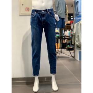 [클라이드앤](김해점)[클라이드 frank stone] 허리 속밴딩 테이퍼드 다크블루데님 FNIDP343M