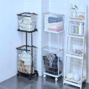 이케아 이동식 빨래통 빨래 바구니 2단 온라인몰 세탁물수거함 바퀴달린 세탁실